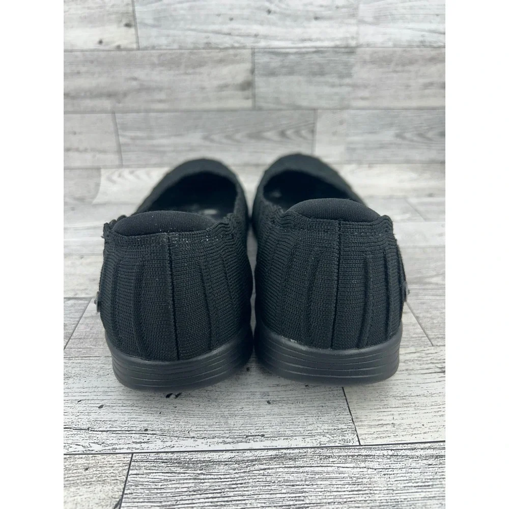 Skechers On-The-Go Ballet Flats Black Air Cooled Goga Mat Comfort‎ Shoes Sz 7.5